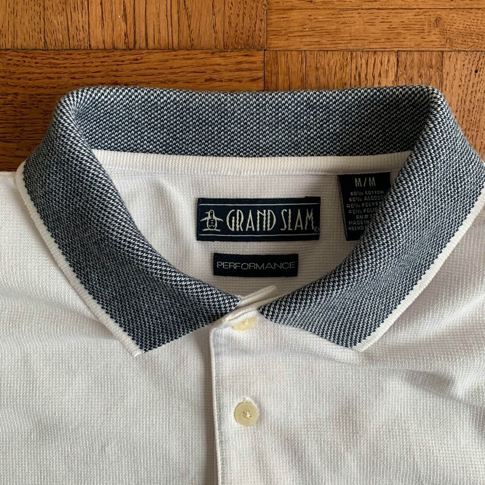 Men's Original Penguin Grand Slam White Polo, M - Picture 3 of 7